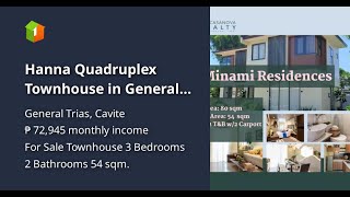 Hanna Quadruplex Townhouse in General Trias Cavite [upl. by Birchard]