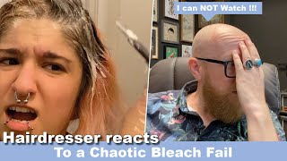 Hairdresser reacts to an epic Bleach Fail  hair beauty [upl. by Bondy]