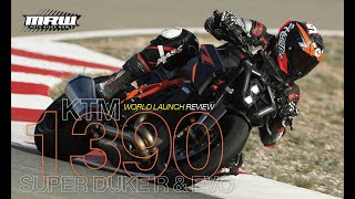 World Launch Review KTM 1390 Super Duke R amp EVO  NoBullshit [upl. by Ahsilahk]