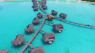 Bora Bora Island by drone in 4K [upl. by Ahsenod724]