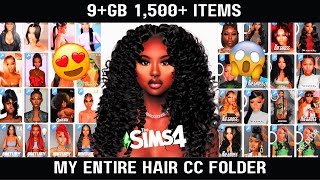 My Entire Sims 4 Hair CC Folder  MyraviahTheSimmer  CC Folder Series [upl. by Aicyla]