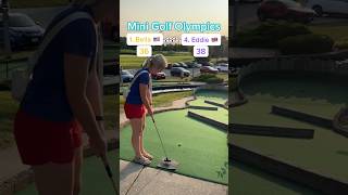 Hole 17 Round 2  1 Bella 🇺🇸 vs 4 Eddie 🇬🇧 Mini Golf Olympics minigolf [upl. by Coop]