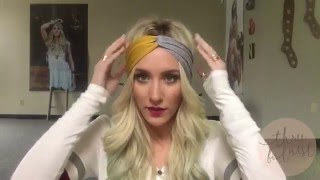 How To Wear A Turband Headband  3 Ways to wear a twisted turban boho headband hairstyles [upl. by Crescen55]