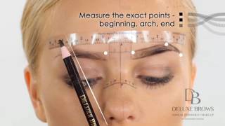 Deluxe Brows® Microblading Tutorial Sticky Ruler [upl. by Cara]