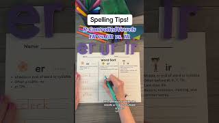 🌼 Spelling Tip ER IR UR scienceofreading teacher phonics english spelling spellingrules [upl. by Horter477]