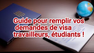 Guide Ultime pour remplir facilement les demandes de Visa  Travailleur et Étudiant  IMM 5257 [upl. by Parry3]