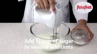 Lesson Whipping egg whites with sugar [upl. by Eibloc]