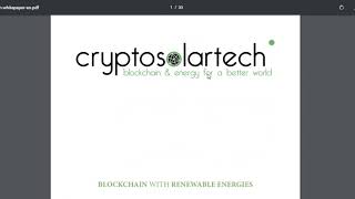 BLOCKCHAIN WITH RENEWABLE ENERGIES cryptosolartech [upl. by Patricio]