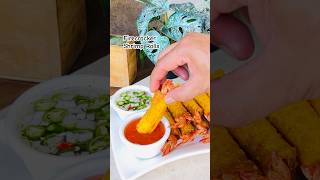 Firecracker Shrimp Rolls firecrackershrimp shrimprollrecipe shrimproll crispyfriedshrimp fyp [upl. by Kornher]