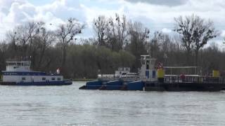 Seltz Elsass Frankreich Schifffahrt und Faehre am Rhein 13042013 [upl. by Robi434]