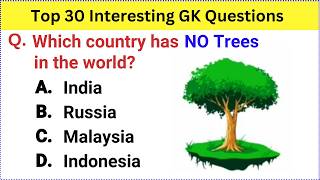 Top 30 Gk Question and Answer  Best Gk Questions and Answers  Gk Quiz in English  GK GS Question [upl. by Anahsirk519]