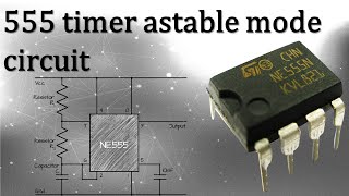 555 timer astable mode circuit – LED blink with potentiometer setting using 5 minimal components [upl. by Melosa]