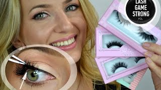 False Eyelashes For Beginners  Applying Eyelashes UNDERNEATH  House of Lashes Review [upl. by Korns61]