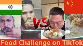 Funny Food Challange On TikTok  Who will win INDIA Vs CHINA  Be Me Stick [upl. by Hueston]