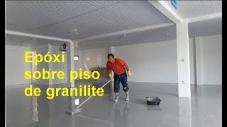 Epóxi sobre piso de granilite Cuiabá MT [upl. by Noreen]