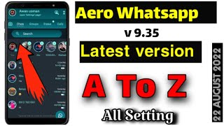 Aero whatsapp all settings  whatsapp aero 935 All settings in hindiurdu  aerowhatsapp [upl. by Bywaters86]