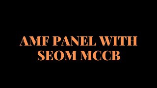 AMF Panel with SEOM MCCB  CampS EC2 Relay  Electrical Panels Basics [upl. by Ayekat]