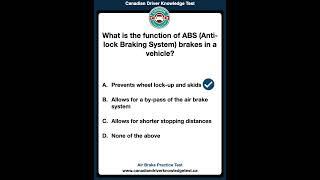 Air Brake Practice Test  Audio  Canadian Driver Knowledge Test canadiandrivingtest drivingtest [upl. by Ynnattirb]