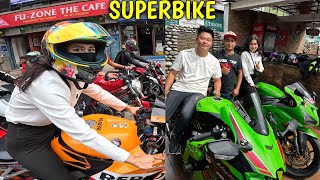 RIDING KAWASAKI ZX10R FOR 1ST TIME IN NEPAl  SUPERBIKE MEETUP  ULTIMA WATCH [upl. by Xavier194]