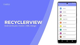 RecyclerView in Android Studio using Kotlin  Source Code  2024 [upl. by Aynatahs706]