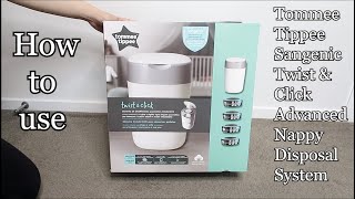 How to use the Tommee Tippee Twist amp Click Advanced Nappy Disposal System [upl. by Ellehsram548]