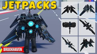 5 JETPACKS for TITAN CAMERAMAN in Roblox Brookhaven 🤩👍 [upl. by Aliehs]