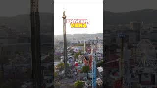 Drone Flight Over Viennas Prater Amusement Park part 2 [upl. by Bennion]