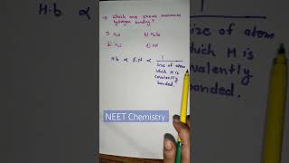 Hydrogen bonding Hbonding chemicalbonding neet2025 iitjee2025 [upl. by Bannerman]