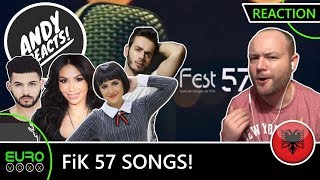 FESTIVALI I KËNGËS 57  ALL SONGS REACTION  ANDY REACTS Albania Eurovision 2019 [upl. by Anwad335]