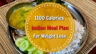 1100 Calories Full Day Healthy Indian Meal Plan  Weight Loss Tips [upl. by Ahsetra]