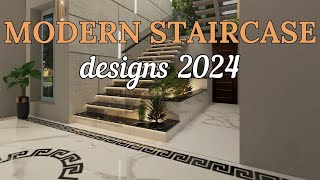 Modern Staircase Designs 2024 Elevate Your Home with Contemporary Elegance [upl. by Etnahs]