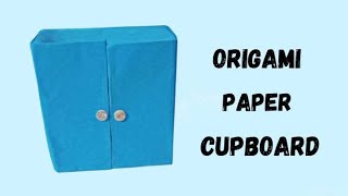 DIY Paper Cupboard  Mini Paper Wardrobe  Paper Furniture Craft [upl. by Ellak95]