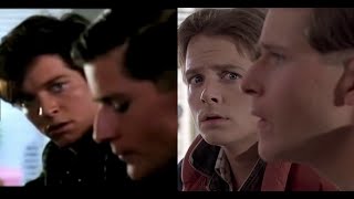 Eric Stoltz vs Michael J Fox Back to the Future Comparison [upl. by Yate]