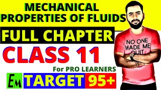 MECHANICAL PROPERTIES OF FLUIDS  FULL CHAPTER  CLASS 11 PHYSICS [upl. by Deb]