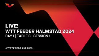 LIVE  T3  Day 1  WTT Feeder Halmstad 2024  Session 1 [upl. by Hach396]