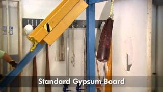 Gypsum Board SoftBody Impact ASTM E 695 [upl. by Etnaled408]