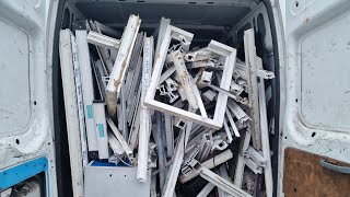 taking a van loads of FREE plastic windows to the scrap yard for a good pay day [upl. by Geier817]