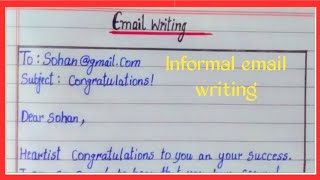 Format For informal email writing 2023Email writing formats [upl. by Arva]