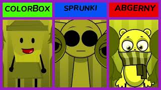 Colorbox VS Sprunki VS Abgerny ComparisonALL Incredibox MUSTARD Versions [upl. by Elleron]