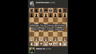 Mikhail Tal vs David Bronstein  Match 1982 Tbilisi Georgia  Chessgambit630 [upl. by Corwun]