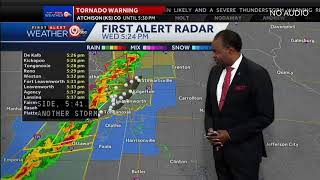 LIVE Tornado warning issued for part of northwest Missouri [upl. by Ettellocin]