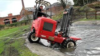 forklift attachments 3 5 ton rough terrain forklift with bucket [upl. by Suolekcin]