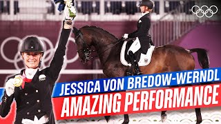 Dressage Freestyle Jessica von BredowWerndl amp Dalera BB at Tokyo 2020 🐴 [upl. by Dorkas]