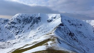 Helvellyn in Winter via Striding Edge amp Swirral Edge [upl. by Nievelt51]