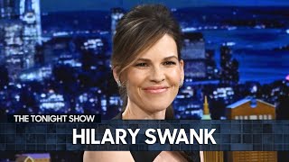 Hilary Swank Gifts Jimmy an ABBA Vinyl and Talks Ordinary Angels with Alan Ritchson Extended [upl. by Charil]