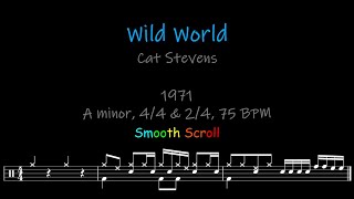 Wild World Chords Lyrics and Timing [upl. by Katharina]