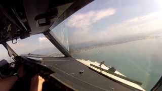 Visual approach to Nice  Côte dAzur Cockpit view [upl. by Naejamron]