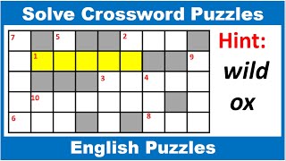 Solve Crossword Puzzles  Crossword puzzle  English Riddles  Think and Answer Puzzle Puzzle Game [upl. by Aihsa]