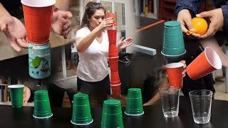 8 Fun amp Cheap Party Games with Cups Minute to Win It GamesPART 2 [upl. by Ahsimed]