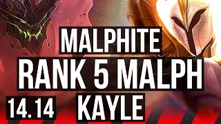 MALPHITE vs KAYLE TOP  Rank 5 Malph 4312  NA Challenger  1414 [upl. by Erica]